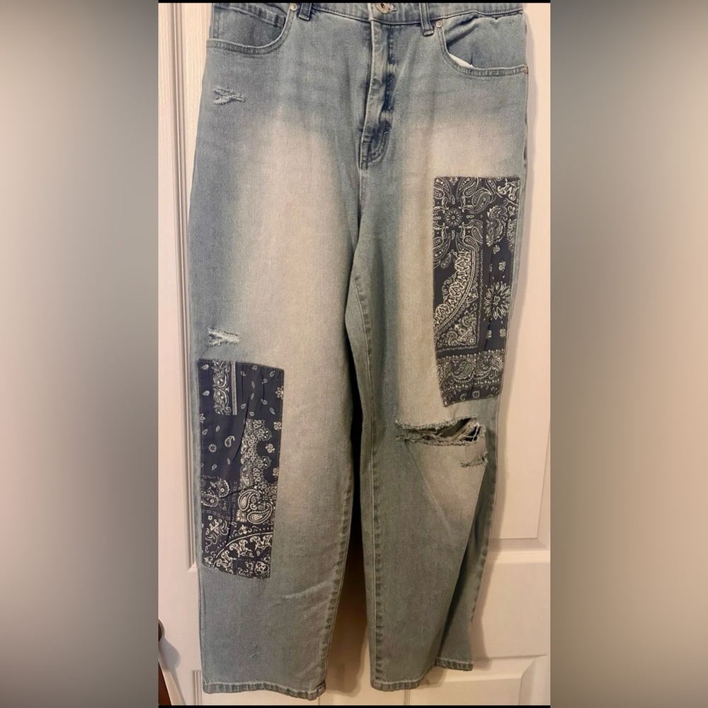 Style & Co Patchwork Mom Jeans NWT